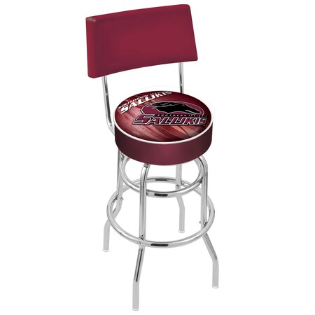 Holland Bar Stool Co 30" Chrome 2-Ring Southern Illinois Swivel Bar Stool, Back L7C430SouIll-D2